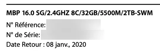 Achetez un MacBook Pro 16" et retournez le d'ici au 8 janvier 2020 !