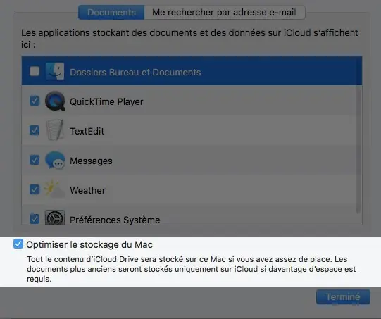 macOS Sierra : le bureau dans le Cloud et un outil pour gérer le stockage (prise en main)