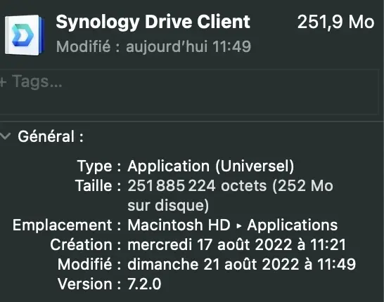 Synology Drive : la dernière beta gère enfin les Mac M1/M2 !