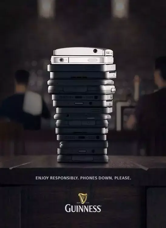 L'image du jour : Guiness fait sa pub avec des iPhone (mais pas que)