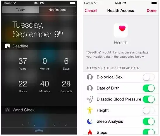 Une app iOS pour calculer la date de sa mort à partir des données de HealthKit