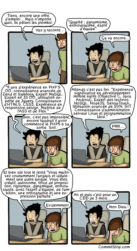 CommitStrip se paie les offres d'emploi technos