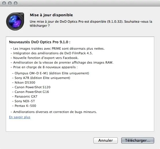 DxO Optics Pro version 9.1 exporte vers Facebook et améliore PRIME