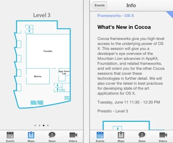 Encore des corrections pour la vidéo sur l'App iOS WWDC