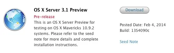 Une nouvelle beta d'OS X Server 3.1