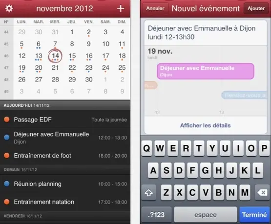 Fantastical pour iPhone gère les fuseaux horaires et les alarmes multiples