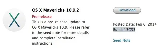 OS X Mavericks 10.9.2, une 5e bêta pour les développeurs