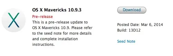 Première beta pour OS X Mavericks 10.9.3 : la 4K arrive