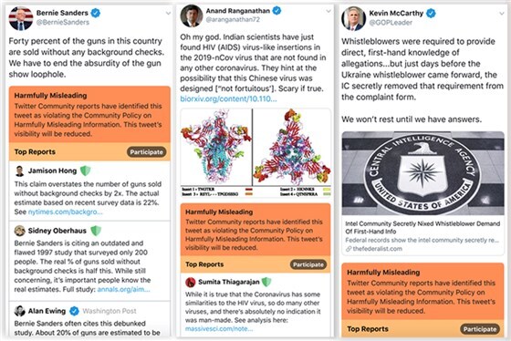 Twitter s'attaque aux infox, à coups d'étiquettes oranges