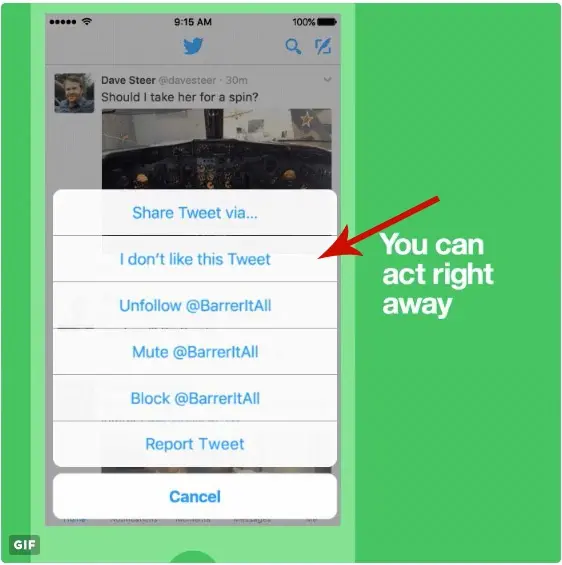 Twitter déploie un nouveau bouton "je n'aime pas ce tweet" dans son application iOS