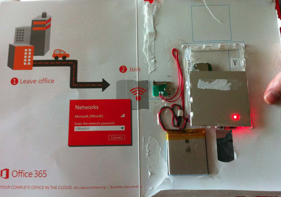 Microsoft cache un modem 3G dans un magazine