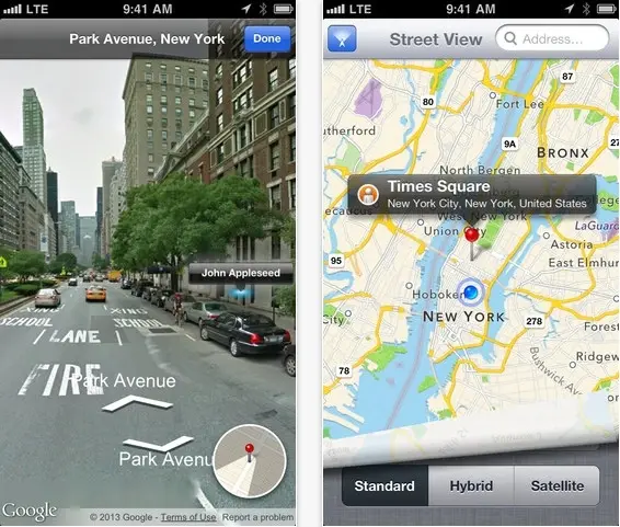 Street View réalise l'intégration Plans / Street View sur iOS