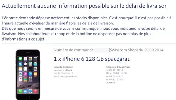 Suisse : les opérateurs n'arrivent pas à satisfaire "l'énorme demande" d'iPhone 6