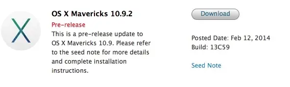 La 6e bêta de Mavericks 10.9.2 est là