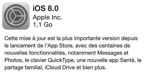 iOS 8 est disponible pour tous !