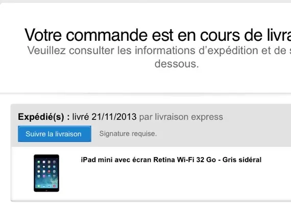 Les iPad mini retina sont expédiés !