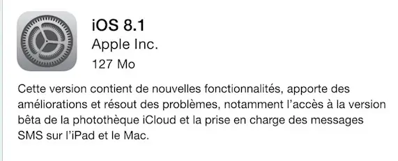 iOS 8.1 est disponible !