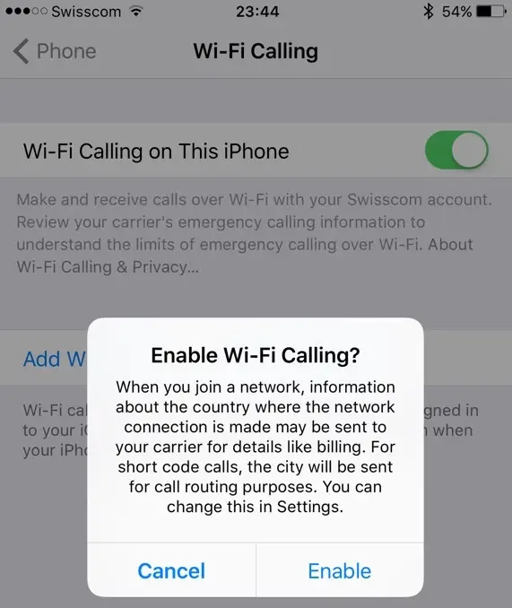 Suisse : le Wi-Fi Calling a été activé chez Salt et Swisscom avec iOS 9.1