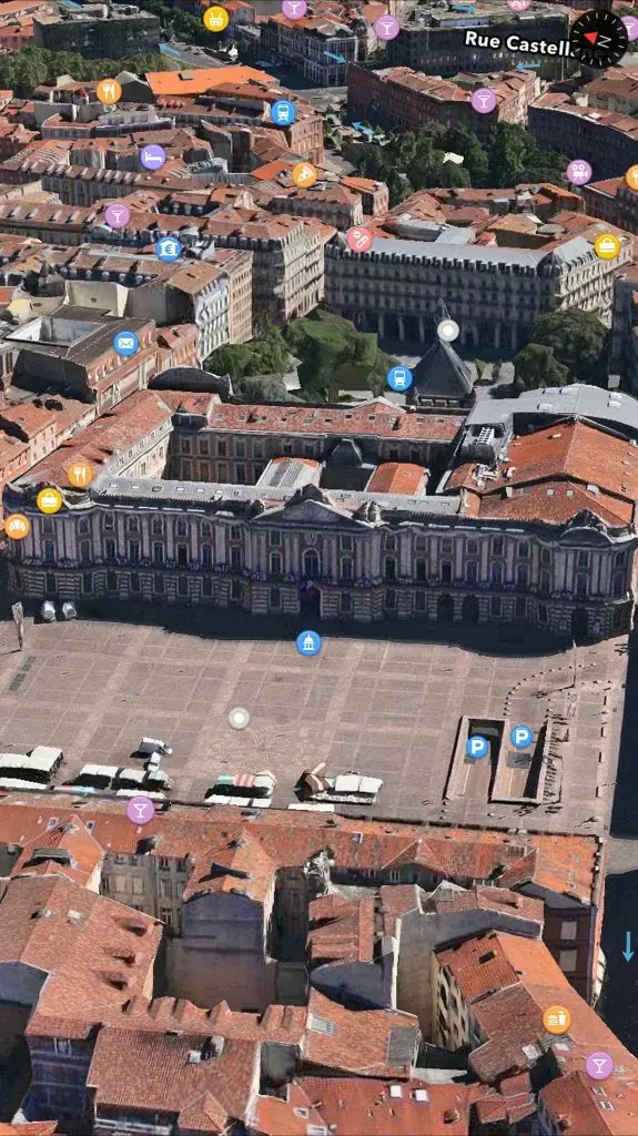 FlyOver : survolez Toulouse et Amiens dans Plan en 3D sous iOS 9