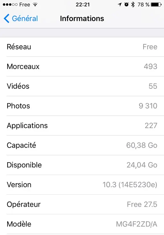 iOS 10.3 prendrait moins d'espace de stockage sur l'iPhone