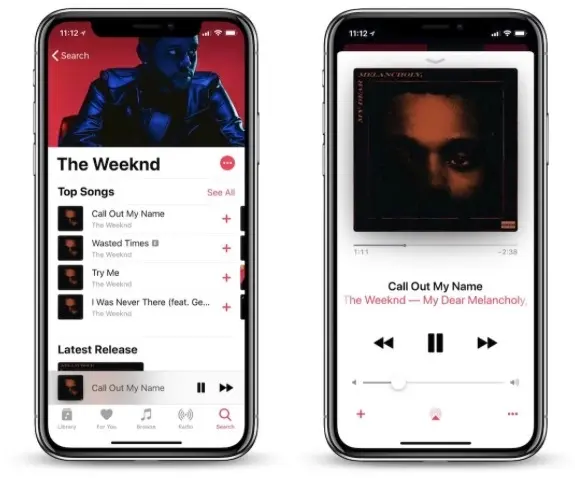 Presque deux fois plus d'écoutes sur Apple Music que sur Spotify pour le single de The Weeknd