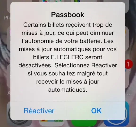 L'image du jour : PassBook se soucie de votre autonomie, Leclerc un peu moins