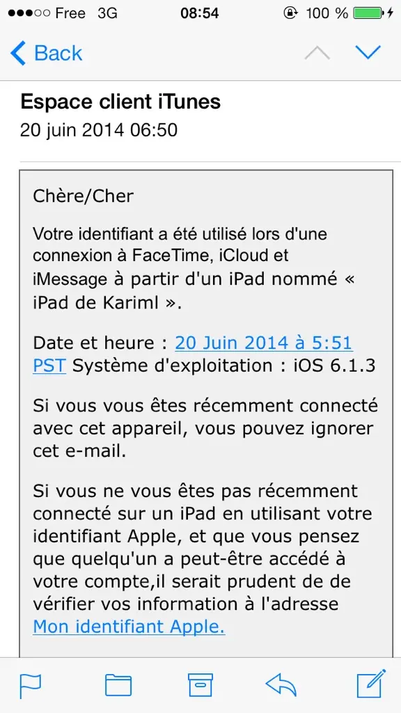 Attention aux faux-emails d'Apple : une nouvelle version fait croire à un piratage