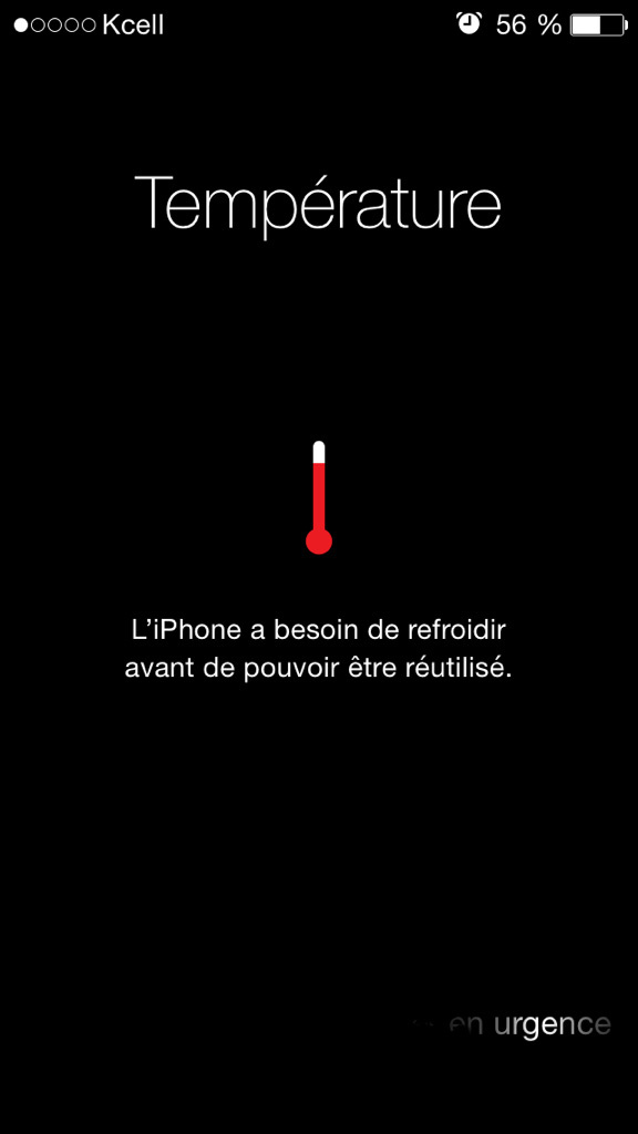 L'iPhone ne sait pas s'il a trop chaud ou trop froid