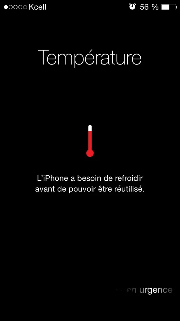 L'iPhone ne sait pas s'il a trop chaud ou trop froid