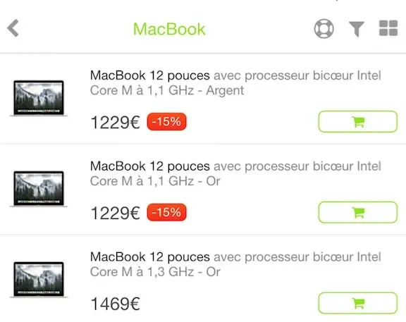 Les nouveaux MacBook Retina sont disponibles dans l'app Refurb Store !