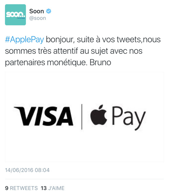 Apple Pay : LCL et Soon  également en "pleine réflexion", Fortuneo n'a "rien prévu"