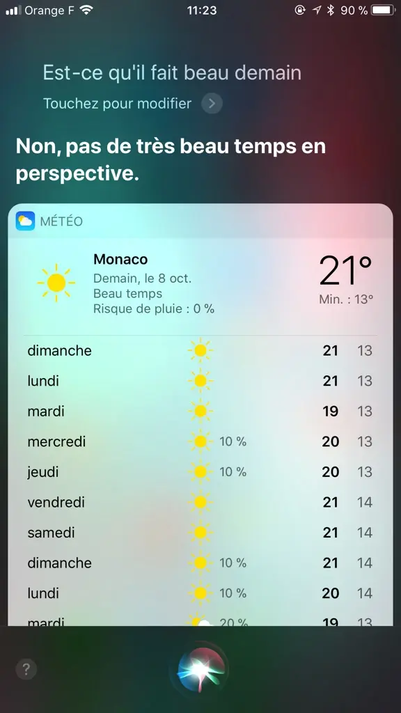 #crazySiri : quand Siri contredit ses propres prévisions météo !