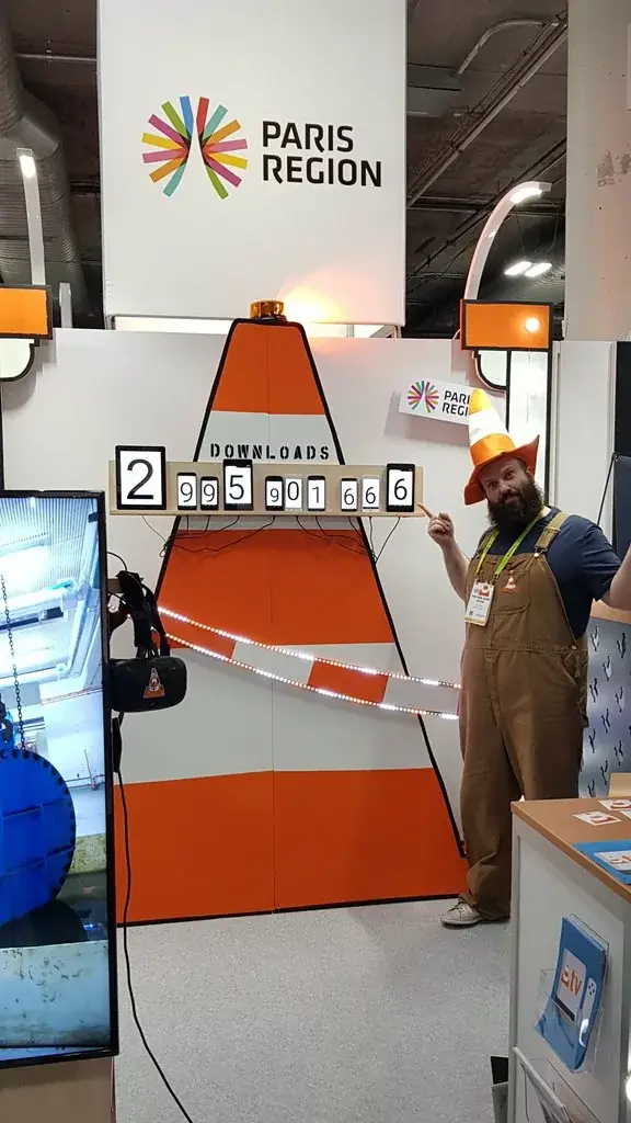 L'image du #CES : VLC approche les 3 milliards de téléchargements !