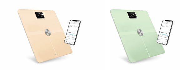 Deux teintes pastels inédites pour les balances Withings Body+