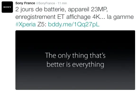 #Trollday : quand Sony France tacle les nouveautés de l'iPhone 6s