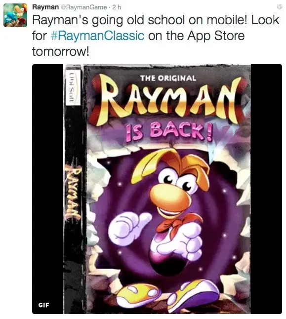 Le premier Rayman sera disponible sur l'App Store demain #nostalgie