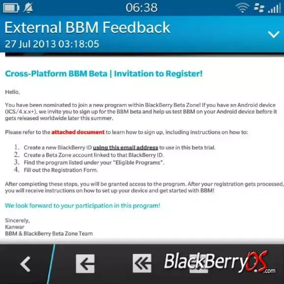 BlackBerry Messenger débarque sur iOS... en beta fermé