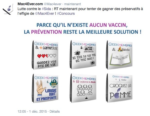 Mac4Ever vous offre des préservatifs pour la Journée mondiale de lutte contre le Sida !