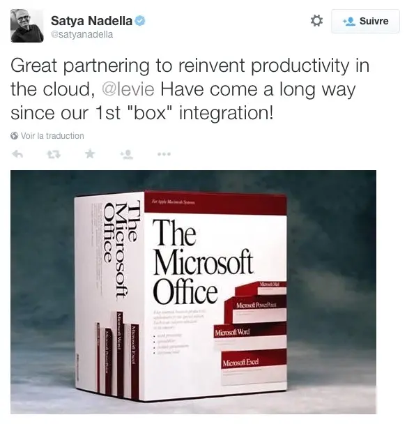 Microsoft + Box : quand Satya Nadella fait des blagues de papa