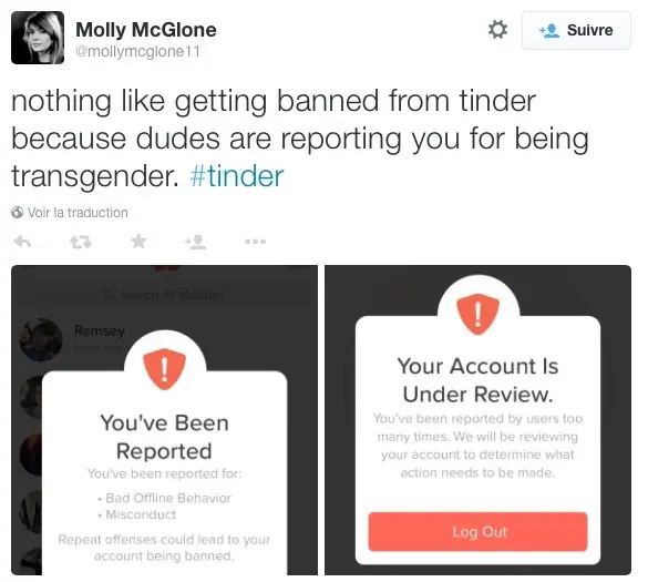 Les personnes transsexuelles ne seraient pas les bienvenues sur Tinder