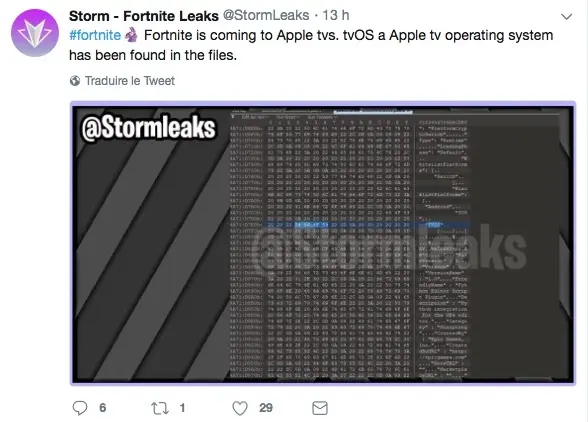 Fortnite : une référence à l'Apple TV dans le code du jeu