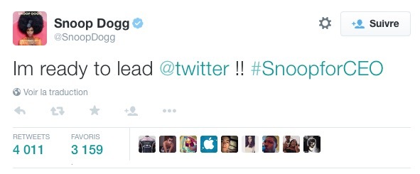 Snoop Dogg peut garder espoir : Twitter n'a pas "encore" de nouveau CEO