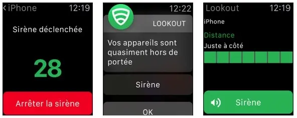 Apple Watch : Lookout envoie des alertes lorsqu'on s'éloigne de son iPhone