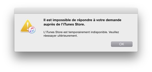 iTunes et de nombreux services Apple sont actuellement en panne