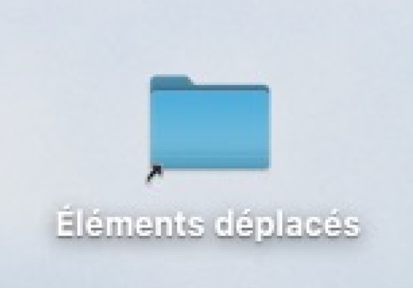 Catalina : que contient le dossier Eléments déplacés (raccourci sur le bureau)