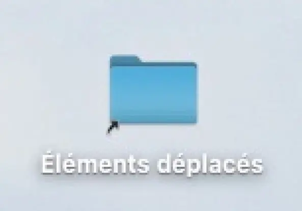 Catalina : que contient le dossier Eléments déplacés (raccourci sur le bureau)