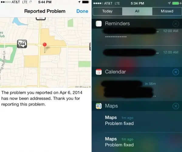 Apple envoie des notifications pour prouver à ses utilisateurs que Plans s'améliore