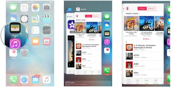 iPhone 6s : iOS 9.3 signale plus efficacement l'ouverture du "switcher" d'apps