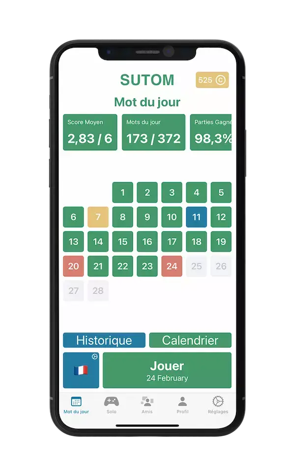 Découvrez Sutom, le jeu de mots qui challenge quotidiennement le vocabulaire de millions de français