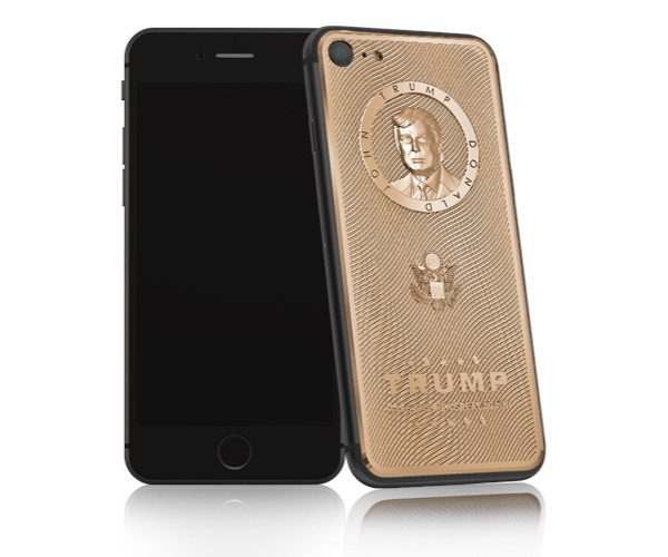 Caviar fête la victoire de Donald Trump avec un iPhone à l'effigie du président